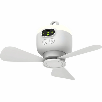 Campaign Fan - Genopladelig, fjernbetjent, bærbar ventilator til telte, vandreture og hytter 0