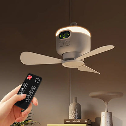 Campaign Fan - Genopladelig, fjernbetjent, bærbar ventilator til telte, vandreture og hytter 3