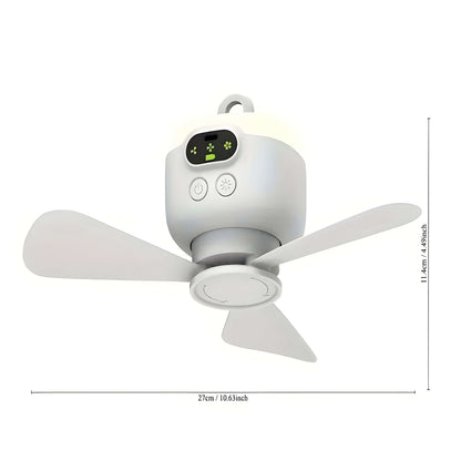 Campaign Fan - Genopladelig, fjernbetjent, bærbar ventilator til telte, vandreture og hytter 5