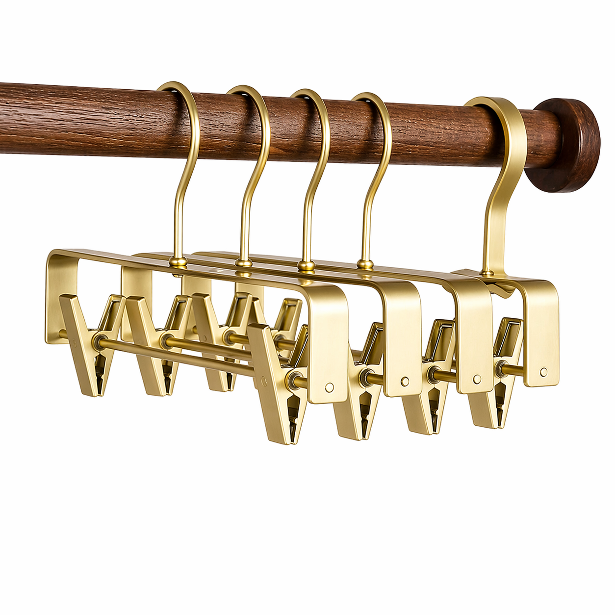 Bukseclips Sæt i Aluminium – Pladsbesparende Clips til Bukser og Nederdele | Elegant og Holdbart Design 1