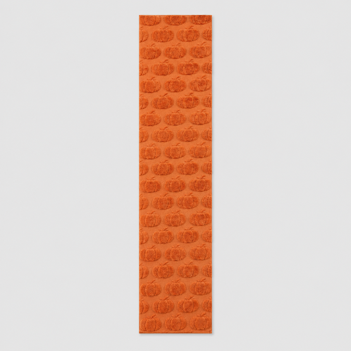 Halloween bordløber med orange græskar-3D-reliefmønster, 33 × 233/275 cm