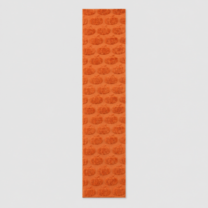 Halloween bordløber med orange græskar-3D-reliefmønster, 33 × 233/275 cm