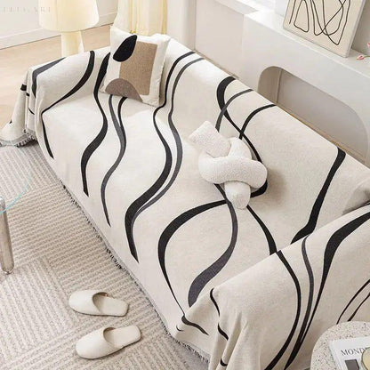 Chenille Sofa Throw – Vendbar, Blød og Holdbar Beskyttelse til Din Sofa | Skaber Hyggelig Atmosfære Indendørs 0