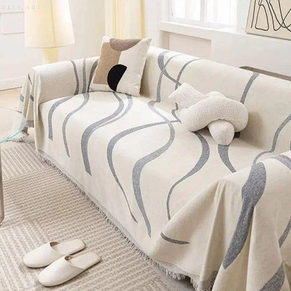 Chenille Sofa Throw – Vendbar, Blød og Holdbar Beskyttelse til Din Sofa | Skaber Hyggelig Atmosfære Indendørs 3