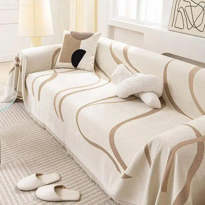 Chenille Sofa Throw – Vendbar, Blød og Holdbar Beskyttelse til Din Sofa | Skaber Hyggelig Atmosfære Indendørs 4