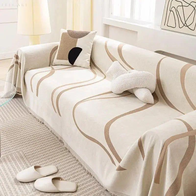 Chenille Sofa Throw – Vendbar, Blød og Holdbar Beskyttelse til Din Sofa | Skaber Hyggelig Atmosfære Indendørs 4