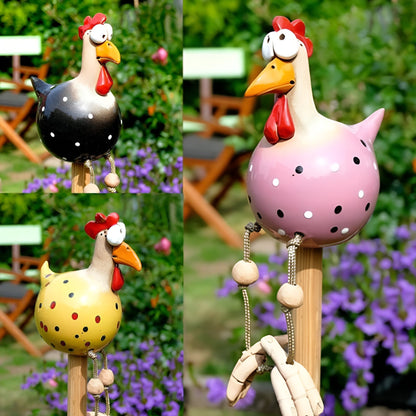Cluckoo Vejrbestandig Kylling Statue – Legende Design til Have og Terrasse Dekoration 3