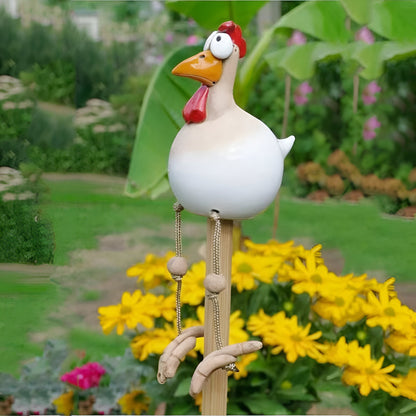Cluckoo Vejrbestandig Kylling Statue – Legende Design til Have og Terrasse Dekoration 6