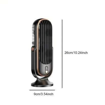 USB bordventilator med batteri og 720° justering – hvid variant