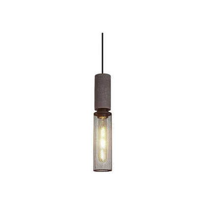 Akselund Pendellampe – Nordisk Vintage Loftlampe i Cement og Metal - Lioren