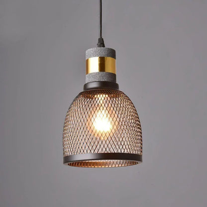 Akselund Pendellampe – Nordisk Vintage Loftlampe i Cement og Metal - Lioren