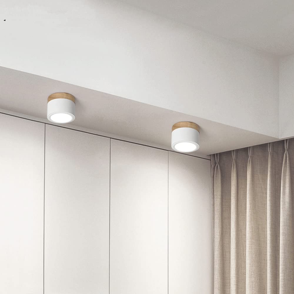 Cylinda Loftslampe Stue – Energibesparende LED Belysning med Trædetalje til Moderne Indretning [loftslampe] 4