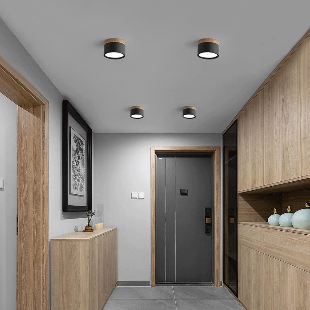 Cylinda Loftslampe Stue – Energibesparende LED Belysning med Trædetalje til Moderne Indretning [loftslampe] 7