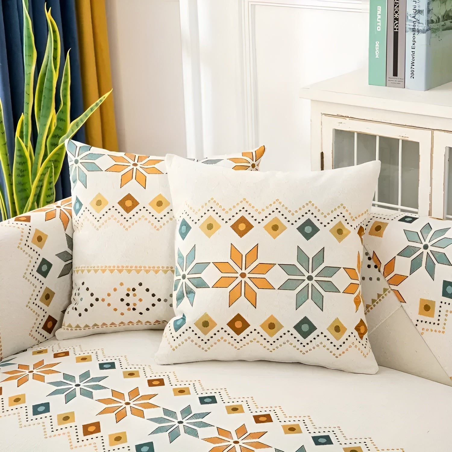 Elastisk Boho Sofabetræk i Højkvalitets Chenille – Året Rundt Beskyttelse og Stil til Dit Møbel 3