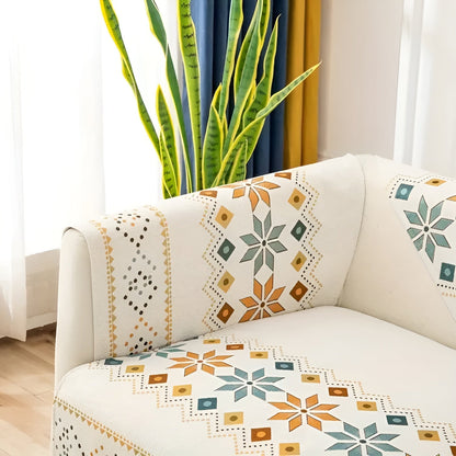 Elastisk Boho Sofabetræk i Højkvalitets Chenille – Året Rundt Beskyttelse og Stil til Dit Møbel 4
