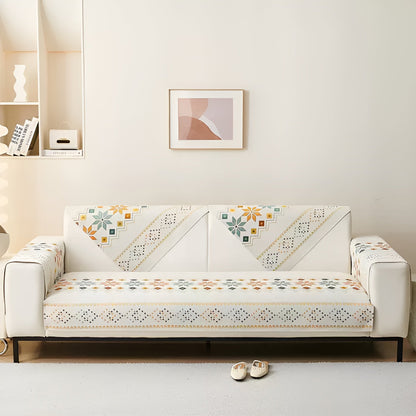 Elastisk Boho Sofabetræk i Højkvalitets Chenille – Året Rundt Beskyttelse og Stil til Dit Møbel 5