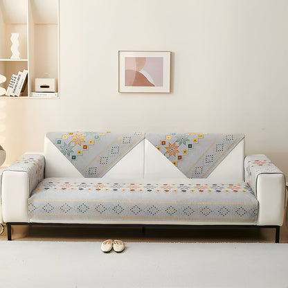 Elastisk Boho Sofabetræk i Højkvalitets Chenille – Året Rundt Beskyttelse og Stil til Dit Møbel 7