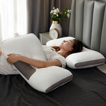 Ergonomisk Hybrid Nakke- og Skulderpude – Optimal Komfort til Ryg- og Sidesovende med Åndbart Materiale 2