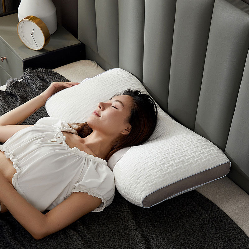 Ergonomisk Hybrid Nakke- og Skulderpude – Optimal Komfort til Ryg- og Sidesovende med Åndbart Materiale 3