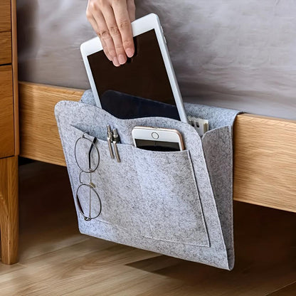 Felt Bed Organizer – Elegant Opbevaringsløsning til Soveværelse, Sofa eller Kontor med Rummeligt Design 1