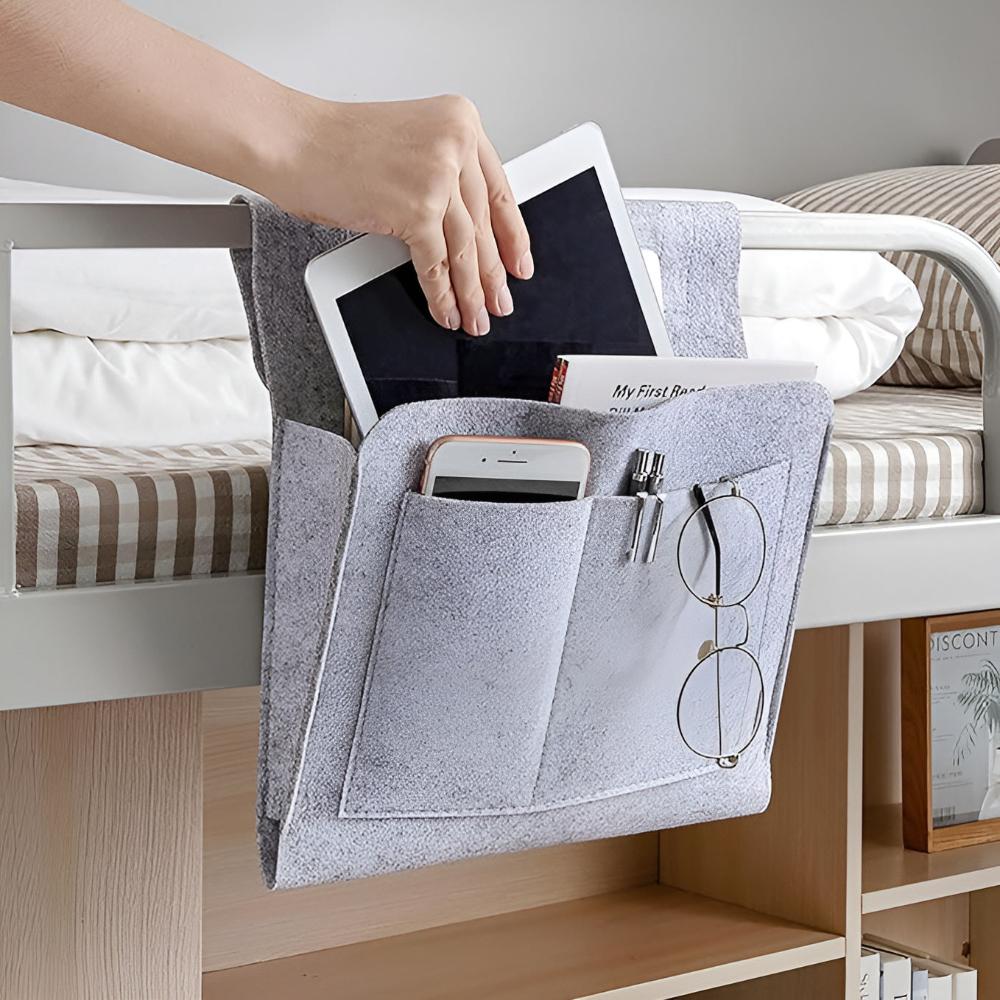 Felt Bed Organizer – Elegant Opbevaringsløsning til Soveværelse, Sofa eller Kontor med Rummeligt Design 2