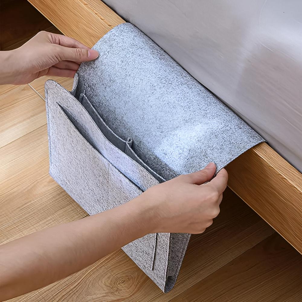 Felt Bed Organizer – Elegant Opbevaringsløsning til Soveværelse, Sofa eller Kontor med Rummeligt Design 5