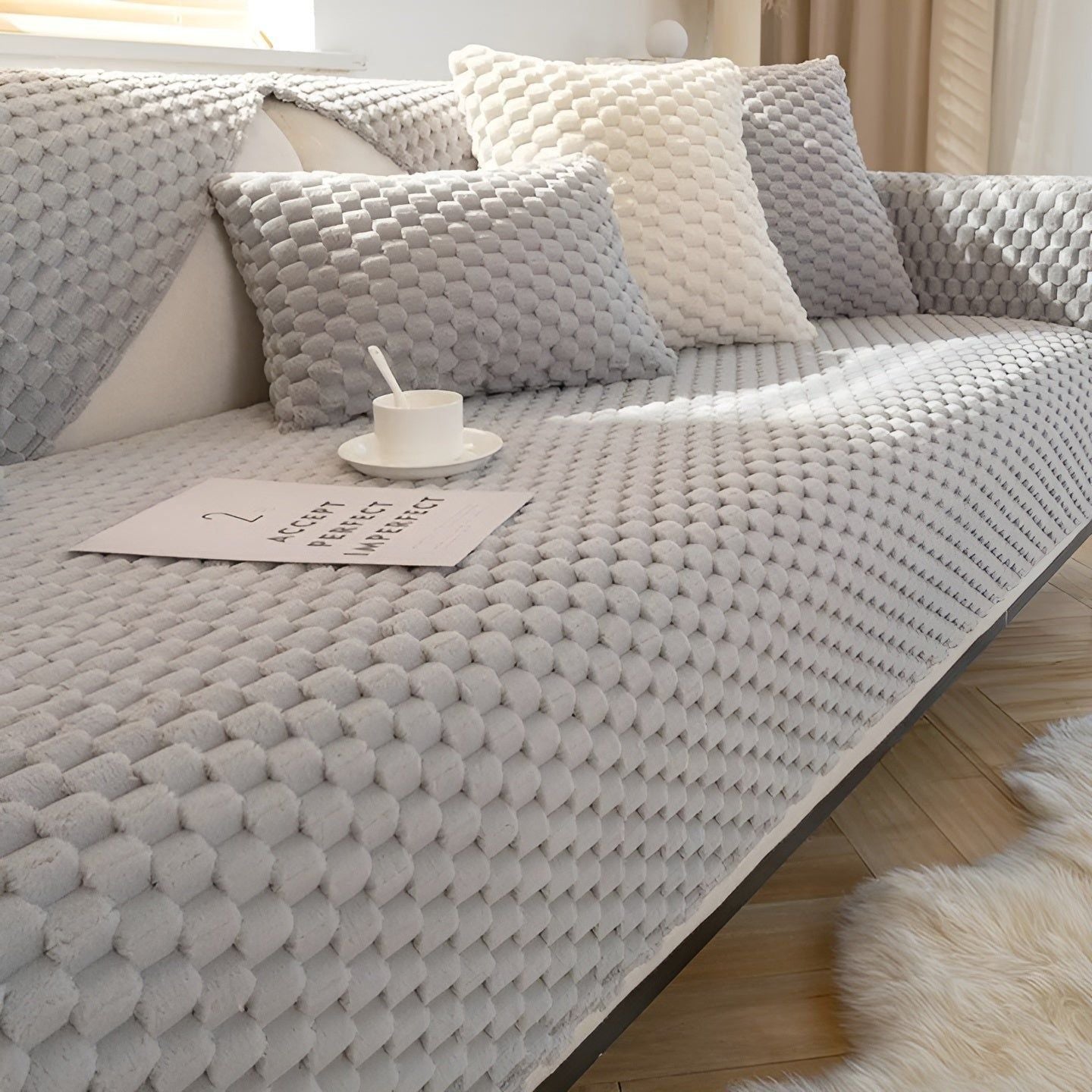 Fløjlssofabetræk – Elegant, Holdbart Betræk til Sofa | Beskytter Mod Pletter og Slid, Nem Vedligeholdelse 2