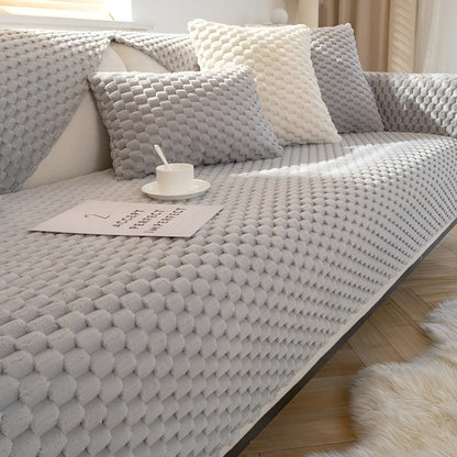 Fløjlssofabetræk – Elegant, Holdbart Betræk til Sofa | Beskytter Mod Pletter og Slid, Nem Vedligeholdelse 2