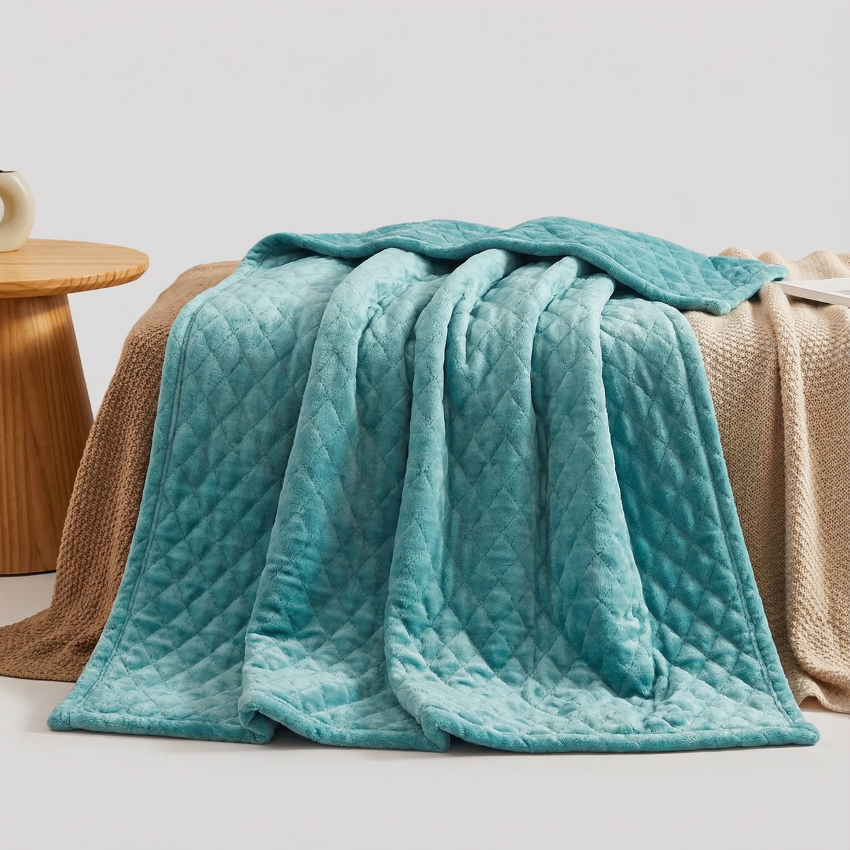 Blødt velour tæppe – nærbillede af tekstur