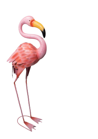 Funky Udendørs Flamingo Skulptur – Elegant 90 cm Pink Metal Dekoration til Haven 1
