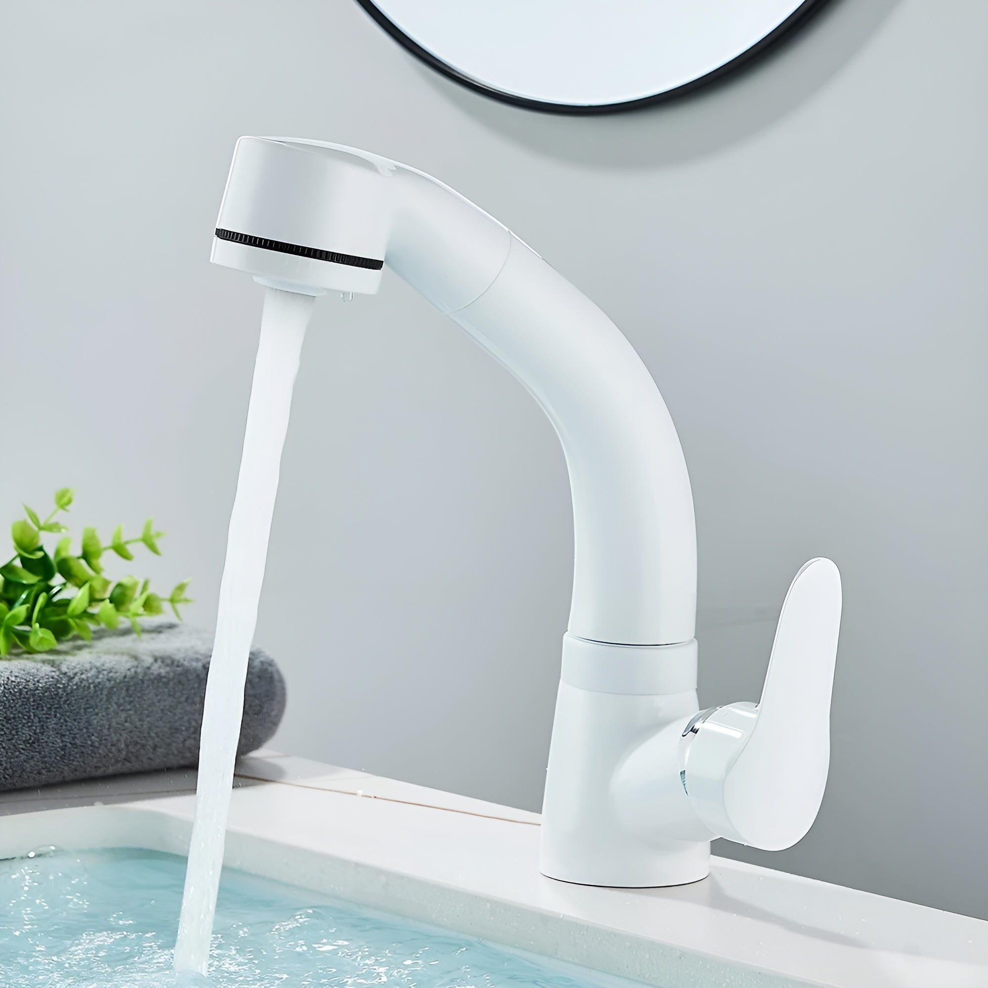 Håndvaskarmatur i Messing – Udtrækkelig Design til Badeværelse og Gæstetoilet | Elegance og Funktionalitet 4