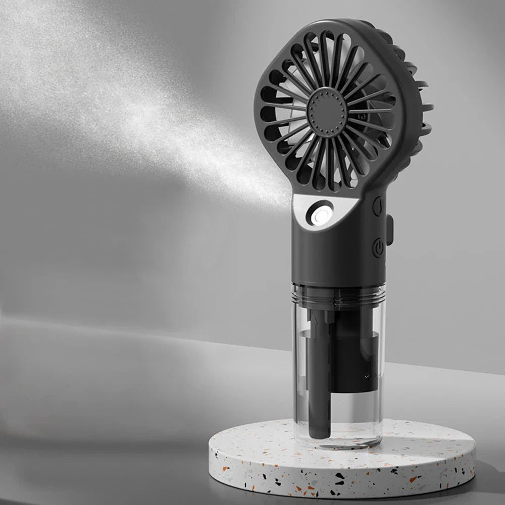 Kompakt sprayhåndventilator – let og håndholdt USB-ventilator med vandtank