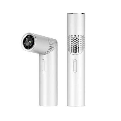 Kompakt foldbar håndventilator i blå – USB-opladelig mini turbo ventilator til hjemmet og på farten 5