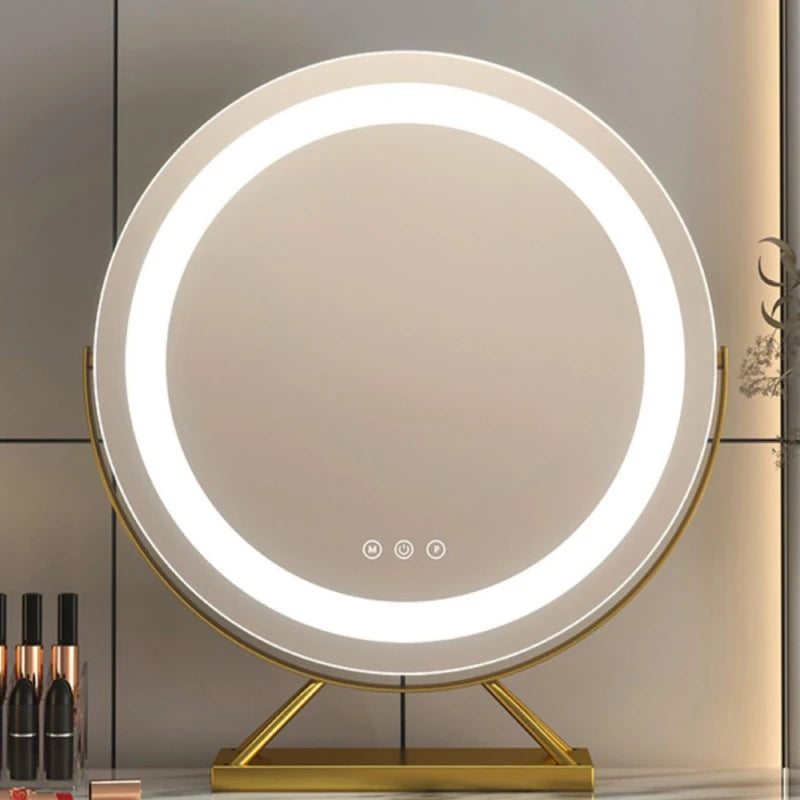 LED Makeup Spejl Med Lys – Justerbar Belysning og 15x Forstørrelse til Præcis Makeup Applikation 1