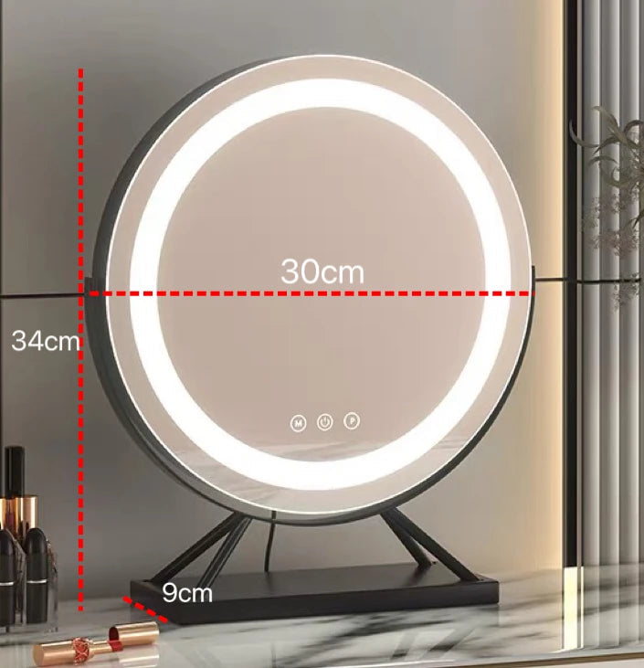 LED Makeup Spejl Med Lys – Justerbar Belysning og 15x Forstørrelse til Præcis Makeup Applikation 13