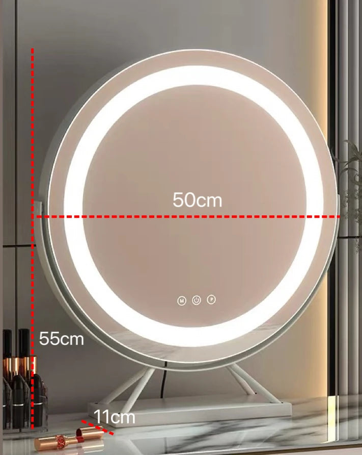 LED Makeup Spejl Med Lys – Justerbar Belysning og 15x Forstørrelse til Præcis Makeup Applikation 9