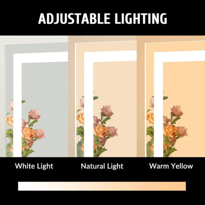 LED Makeup Spejl Med Lys – Justerbart, Dæmpbart Lys til Perfekt Makeup i Fuld Længde, Inkl. 10X Forstørrelsesspejl 3