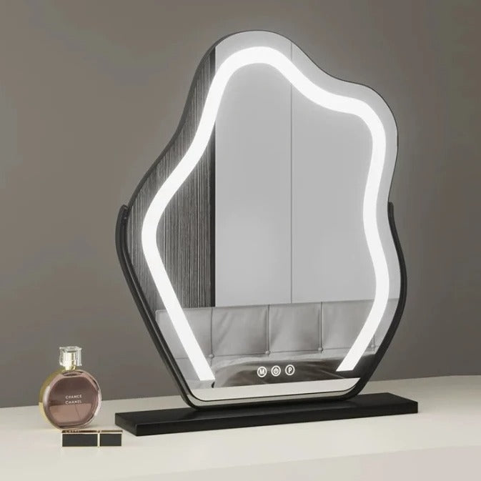 LED Sminkespejl – Dæmpbart Lys med 3 Indstillinger og 360° Rotation til Perfekt Makeup 1