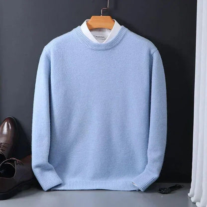 Kashmir sweater i kaki – styling med jeans