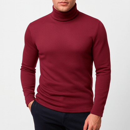 Slim fit rullekrave trøje - bagfra