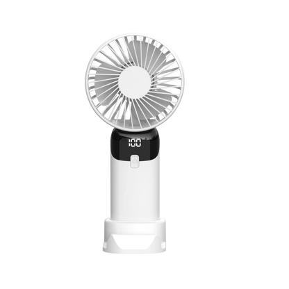 Håndventilator med USB-opladning – nærbillede af designet