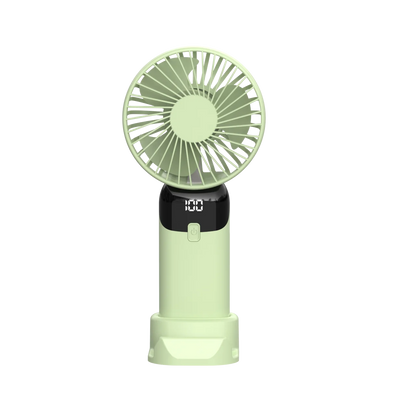 Bærbar USB-ventilator i hvid ABS-plast – set forfra