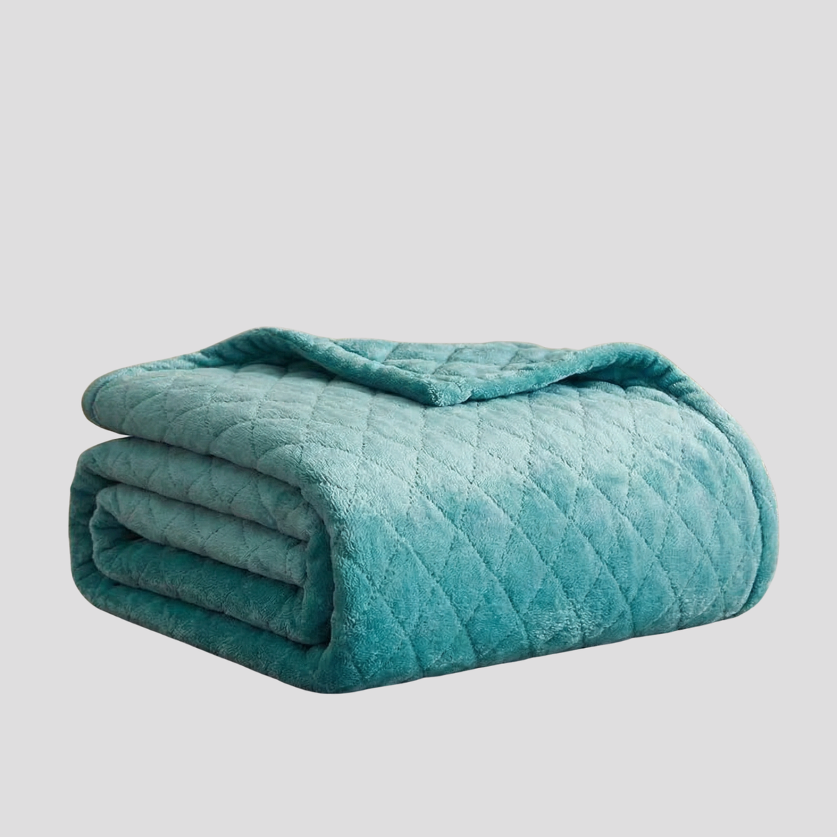 Lyseblåt blødt velour tæppe til sofa