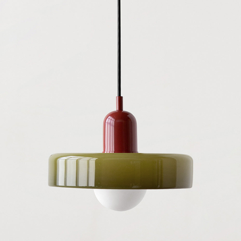 Luma Retro Hængelampe – Farverig Glasdesign til Spisebordet [hængelampe] 0