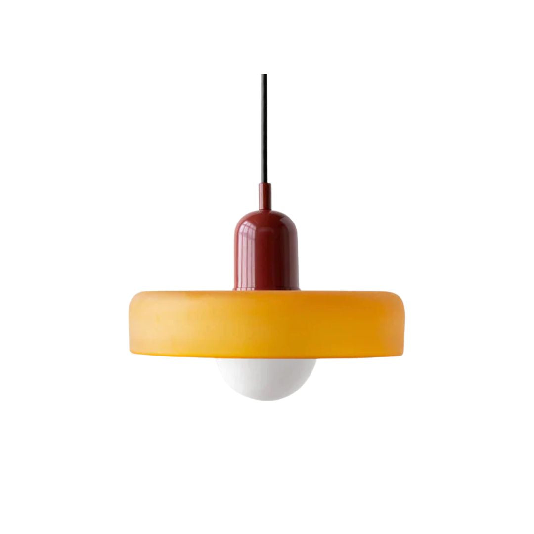 Luma Retro Hængelampe – Farverig Glasdesign til Spisebordet [hængelampe] 1