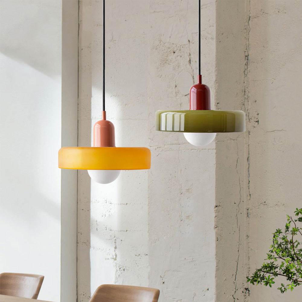 Luma Retro Hængelampe – Farverig Glasdesign til Spisebordet [hængelampe] 2