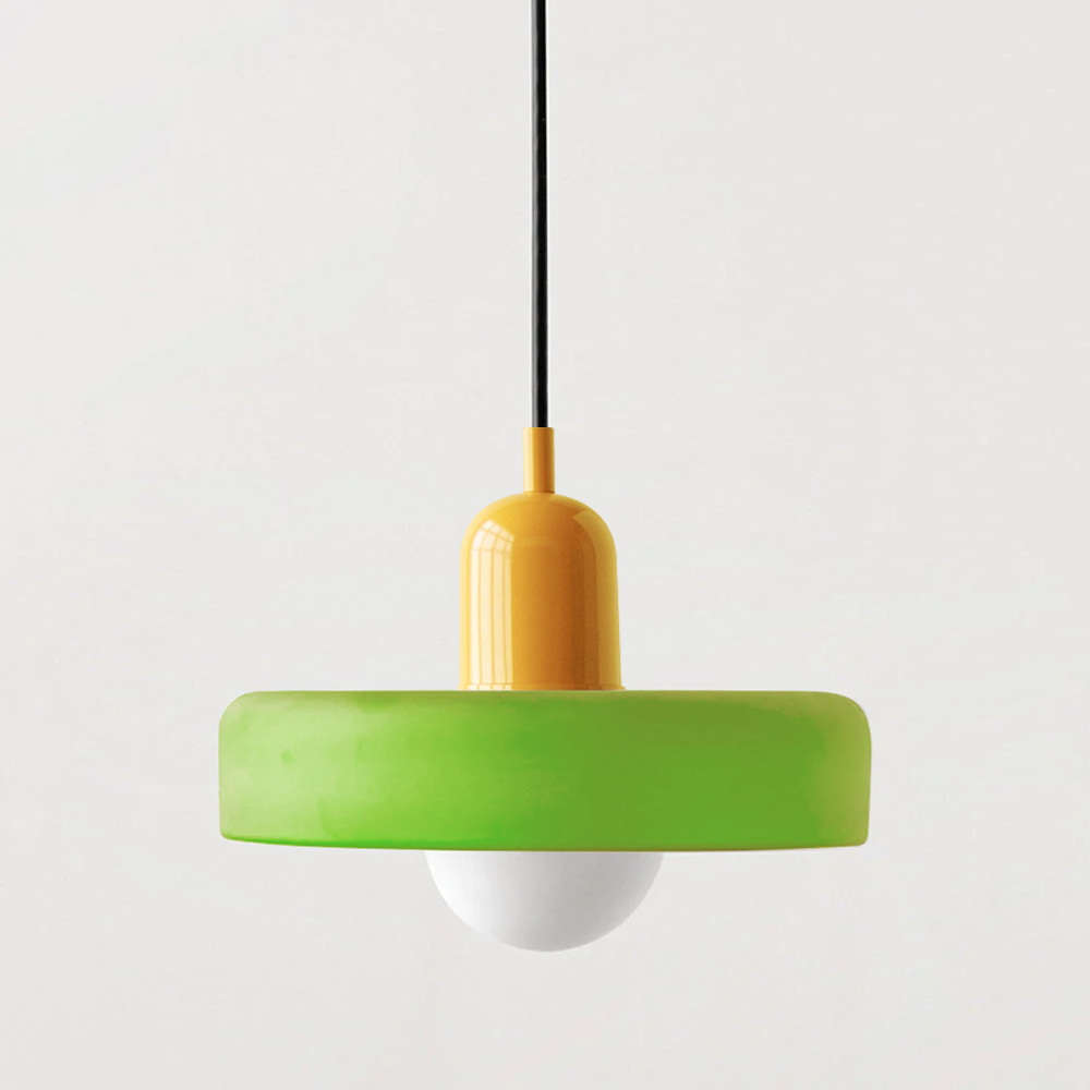 Luma Retro Hængelampe – Farverig Glasdesign til Spisebordet [hængelampe] 34
