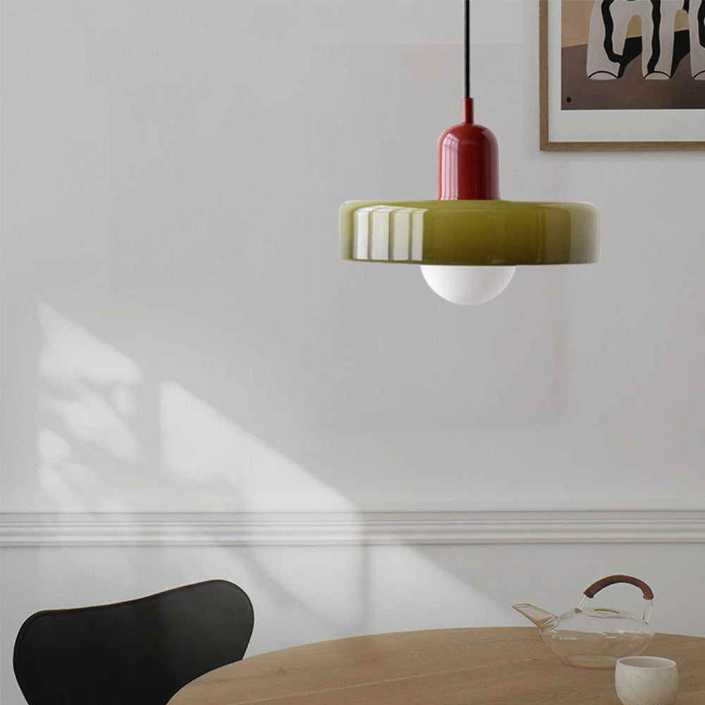 Luma Retro Hængelampe – Farverig Glasdesign til Spisebordet [hængelampe] 5