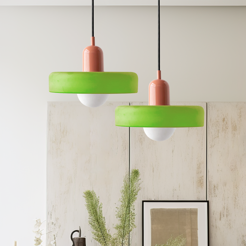 Luma Retro Hængelampe – Farverig Glasdesign til Spisebordet [hængelampe] 7