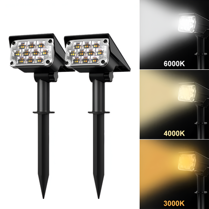 Elegant Solar LED Spotlights for Gardens - Wireless & Waterproof
